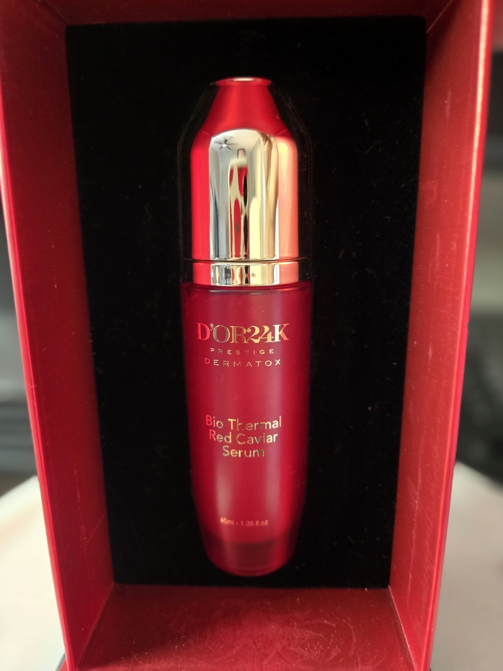 D'OR24K Prestige Ultimate Dermatox Bio Thermal Red Caviar Serum NIB 1.35oz